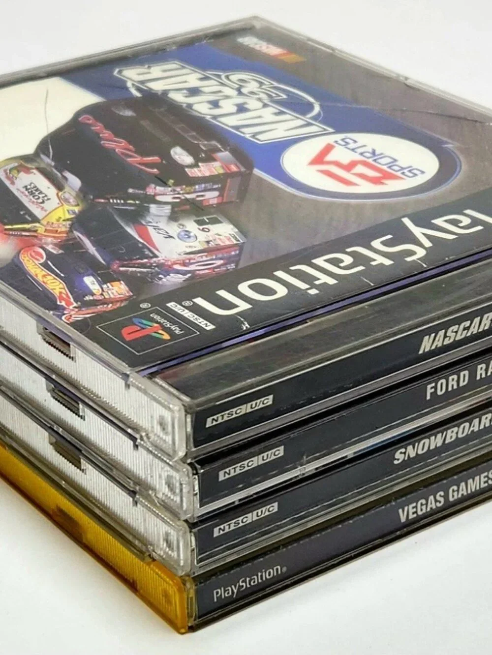 NASCAR 99, Ford Racing, Snowboarding, Vegas Games PS1 PlayStation CIB Bundle Lot
